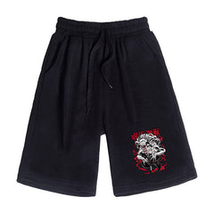 Men's Anime Print Casual Sports Loose Shorts