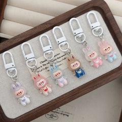 White Buckle Doll Pendant KeyChain