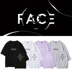 Unisex FACE Print Kpop Short-sleeved T-shirt