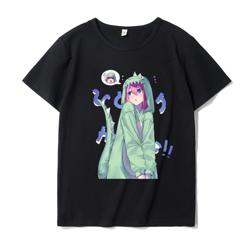 Anime Bocchi Printed Short Sleeve T-shirt