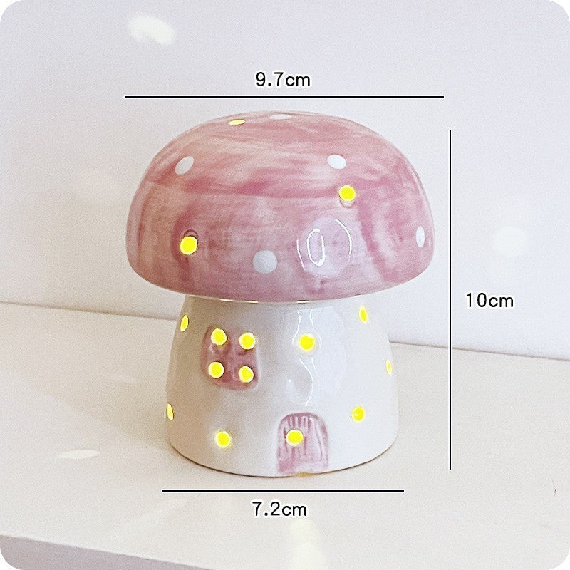 Mini Ceramic Mushroom Night Lamp