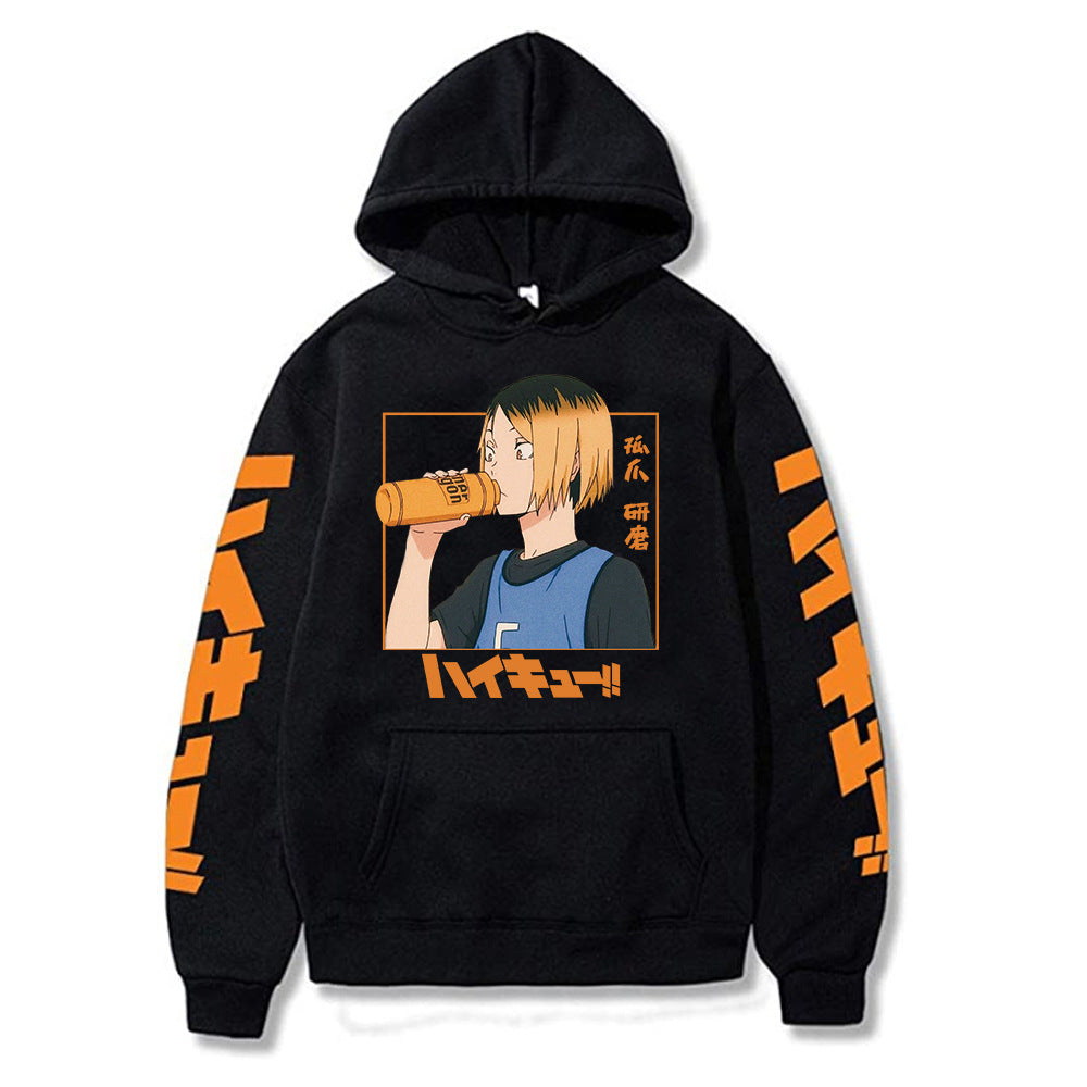 Unisex Casual Anime Graphic Print Loose Hoodie