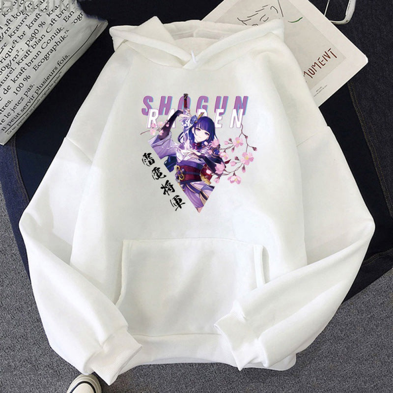 Casual Game Pattern Girls Loose Hoodie