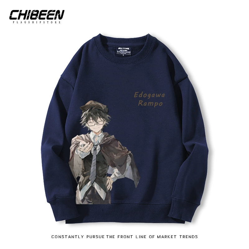 Unisex Anime Round Neck Cotton Sweatshirt