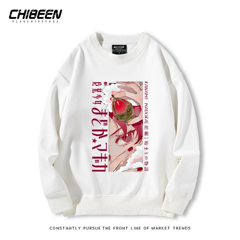 Trendy Anime Crew Neck Sweatshirt