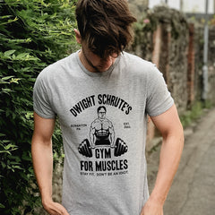 Dwight Schrute Gym Printed Short Sleeve T-Shirt