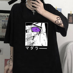 Unisex Sasuke Printed Short Sleeve Summer Tee