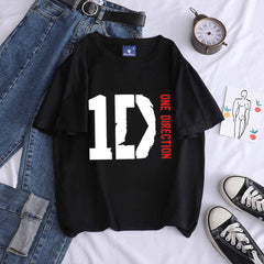 Casual 1D Short-sleeved Cotton T-shirt