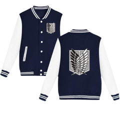 Men's Anime Wings of Freedom Baseball Jacket