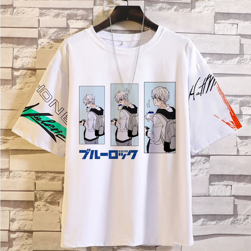 Unisex Anime Pattern Print Crew Neck T-shirt