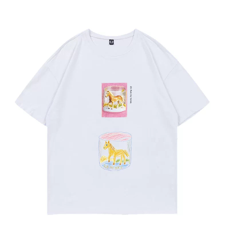 Eunchae Same Printed Cotton Short-sleeved T-shirt