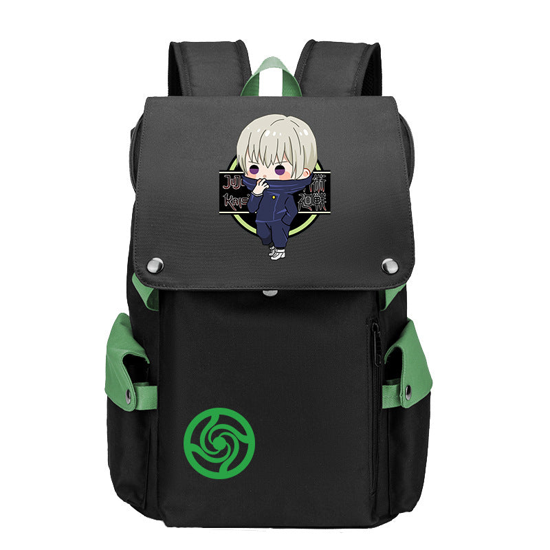 Trendy Anime Gojo Black Backpack