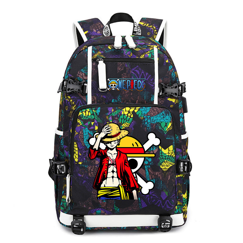 Trendy Anime Luffy School Backpack