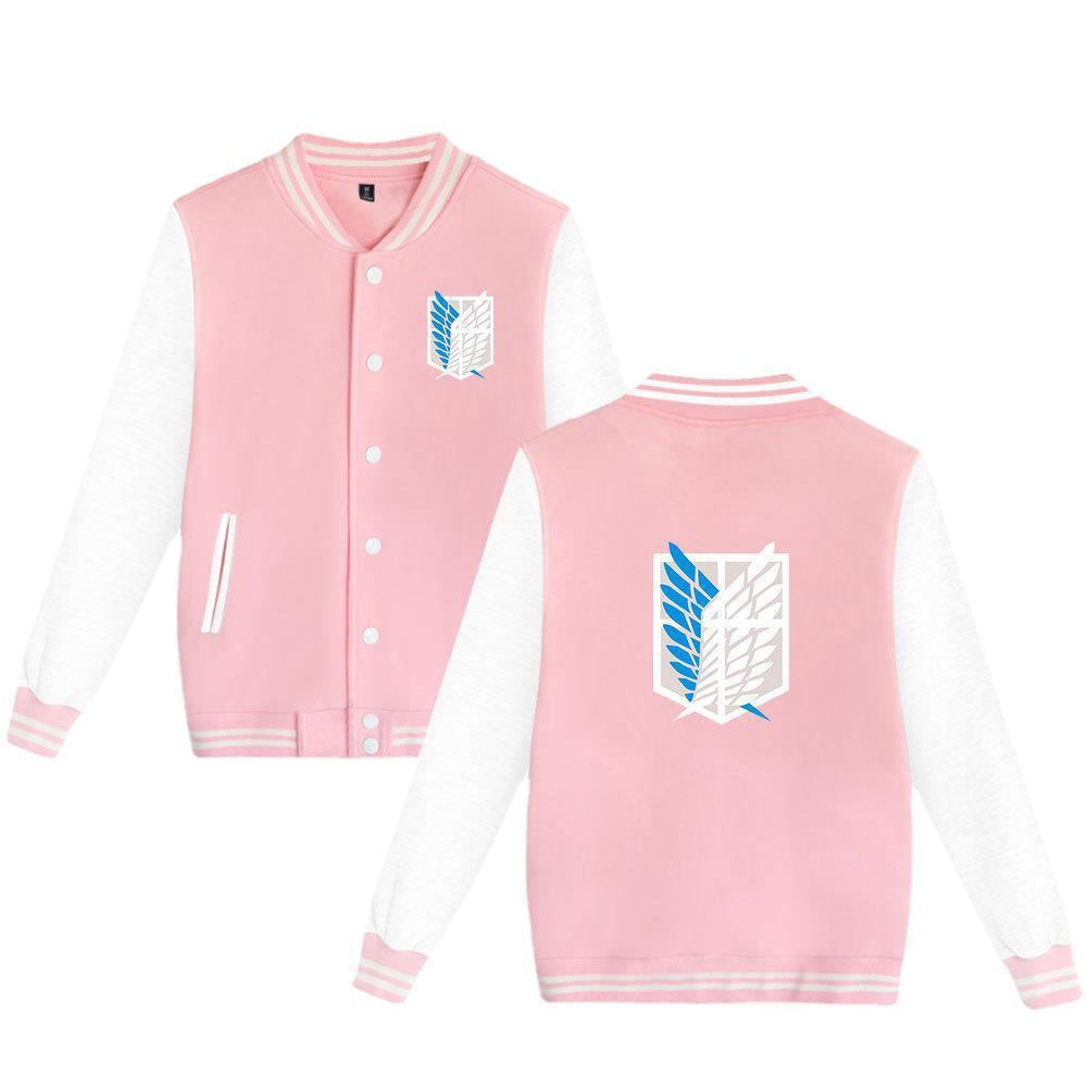 Men's Anime Wings of Freedom Baseball Jacket