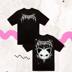 Unisex Kpop Cartoon Print Crew Neck Tee