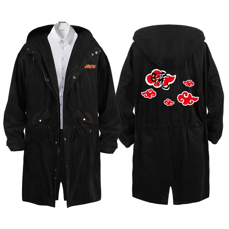 Unisex Itachi Anime Long Trench Jacket