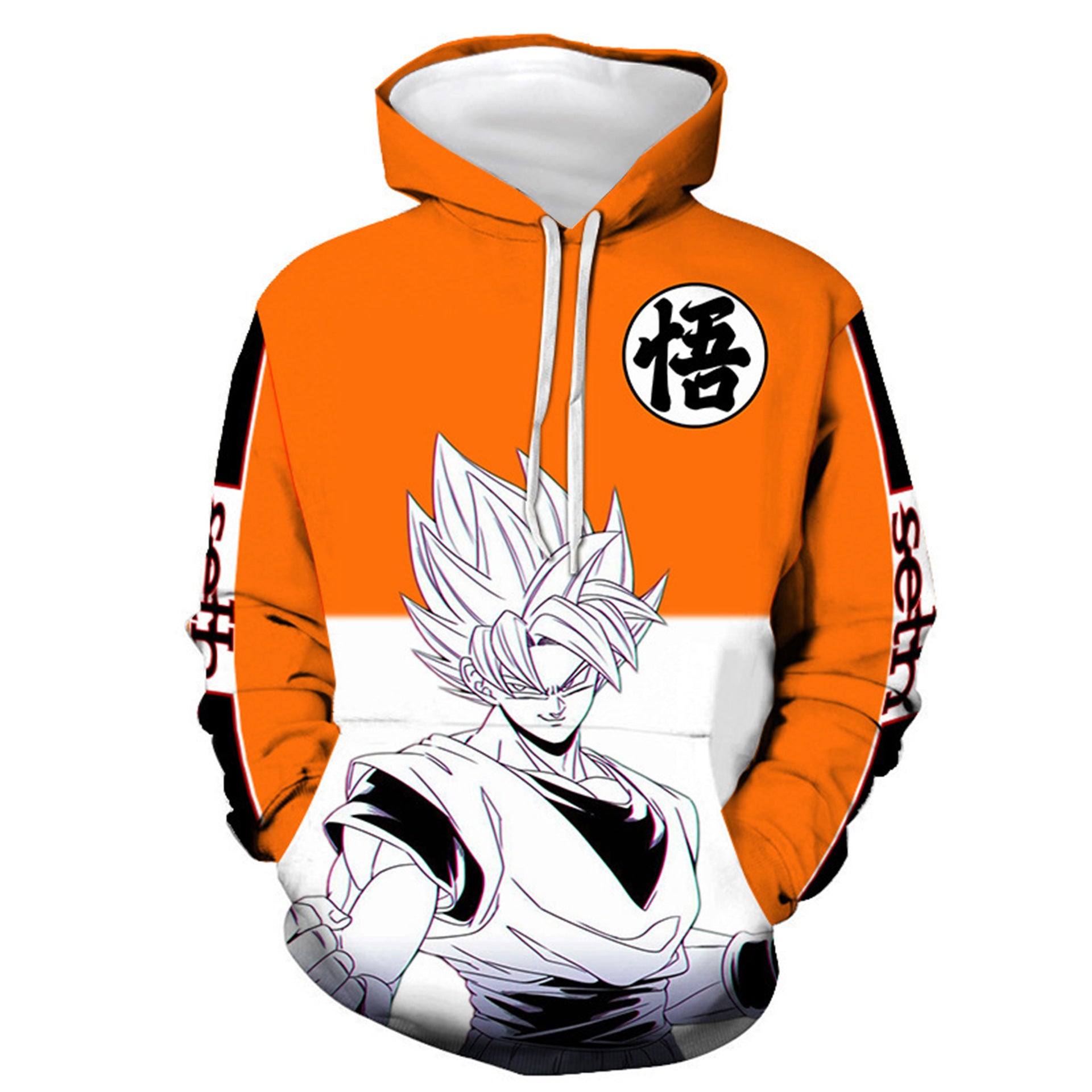 Unisex Anime Goku Digital Print Sports Hoodie