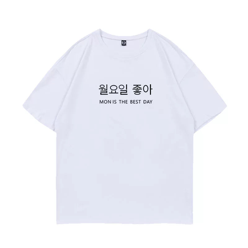 Karina Winter Letter Round Neck T-shirt