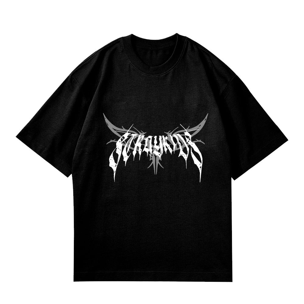 Unisex Kpop Short-sleeved Crew Neck Top