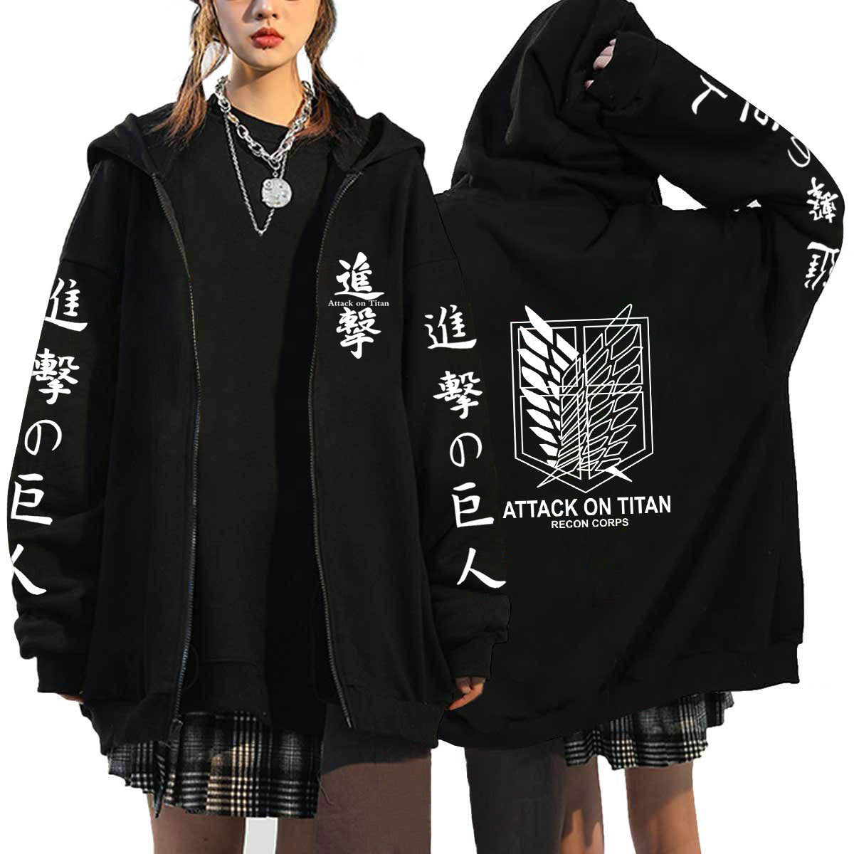 Unisex Anime Zip Up Casual Sports Jacket