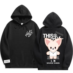 SKZ THIS & THAT Printed Black Hoodie