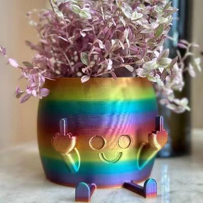 Creative Middle Finger Flower Pot Ornaments