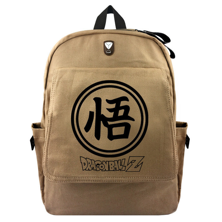 Trendy Anime Goku Canvas Backpack