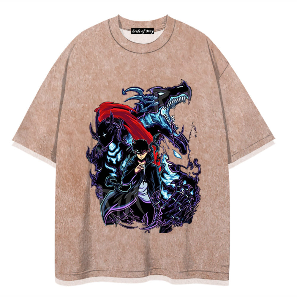 Retro Trendy Anime Short-sleeved T-shirt