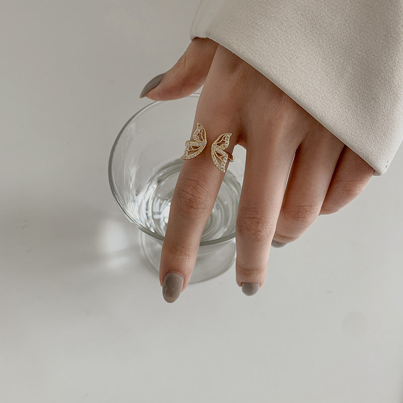 Mother of Pearls Butterfly Ring