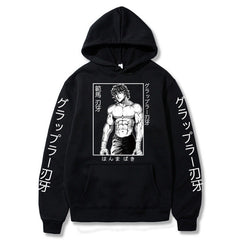 Men's Baki Anime Loose Pullover Hoodie