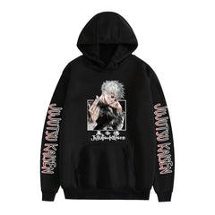 Casual Anime Gojo Printed Pullover Hoodie