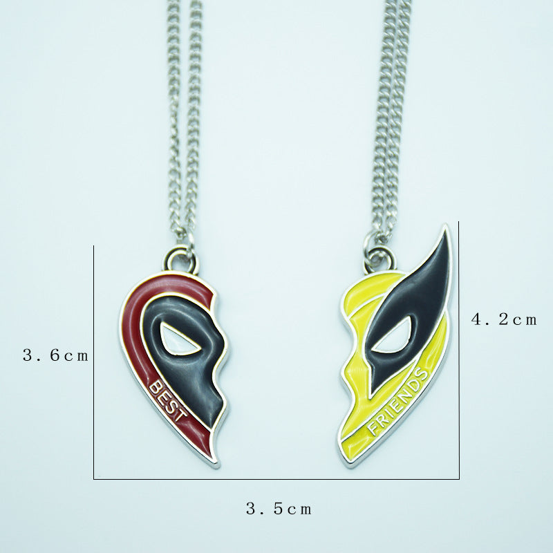 Deadpool and Wolverine Couple Necklace Accessories