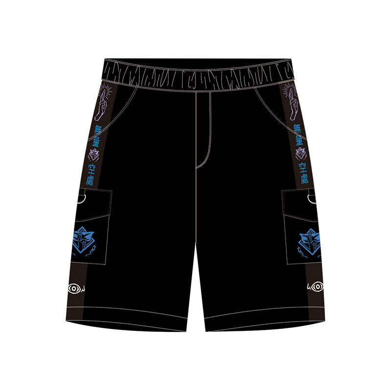 Casual Men's Anime Loose Sports Shorts