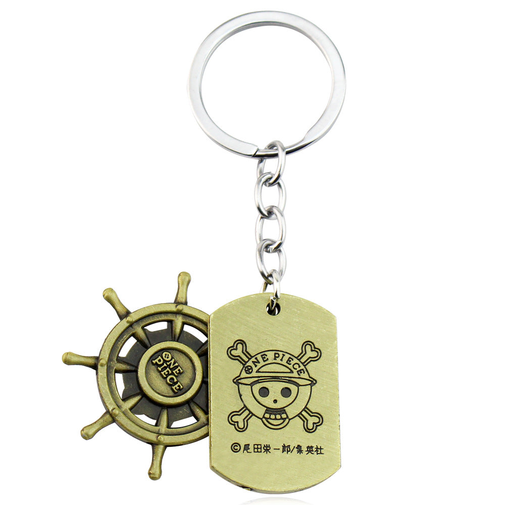 Luffy Straw Hat Wanted Tag Keychain