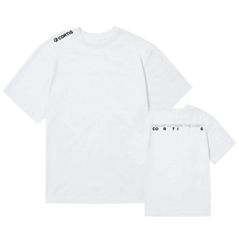 COLOR OUTSIDE THE LINES Printed Round Neck T-shirt