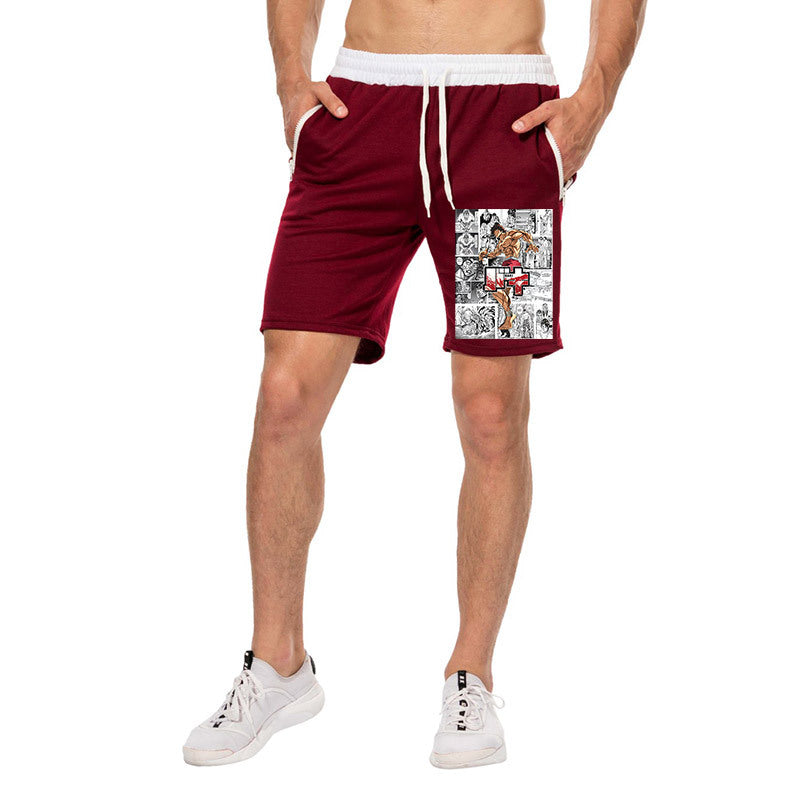 Men's Baki Anime Casual Loose Shorts