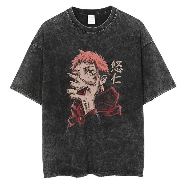 Men's Anime Printed Summer Loose Casual T-shirt