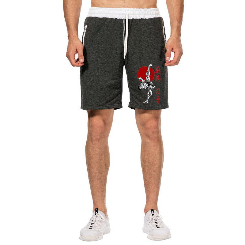 Men's Baki Anime Casual Loose Shorts