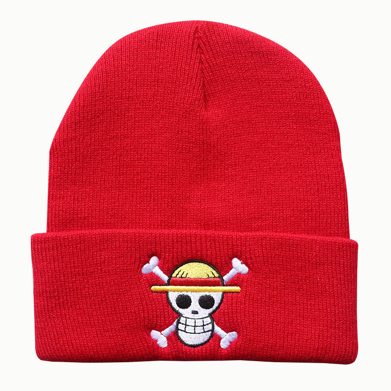 Anime Logo Embroidered Knitted Hat