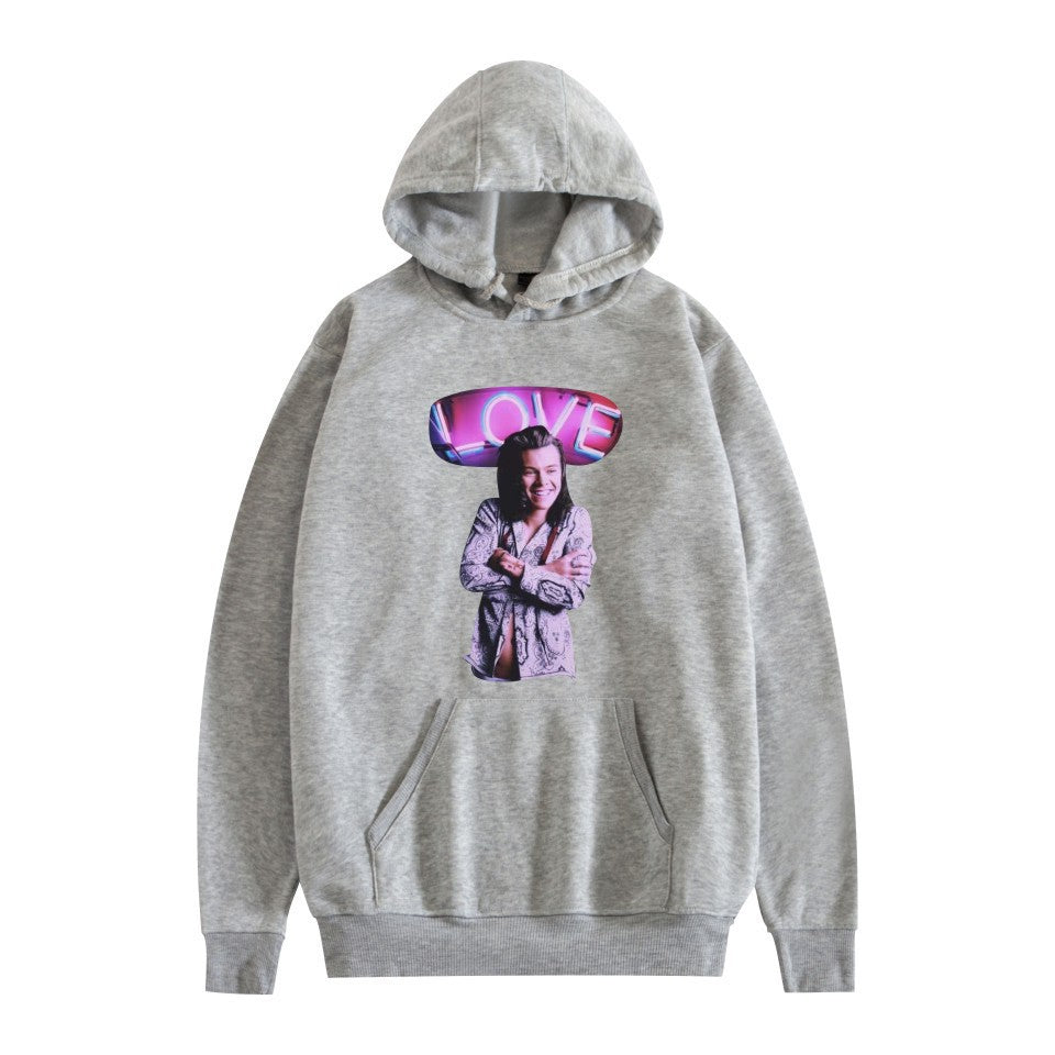 Women's Harry Print Long-sleeved Pullover Pocket Hoodie