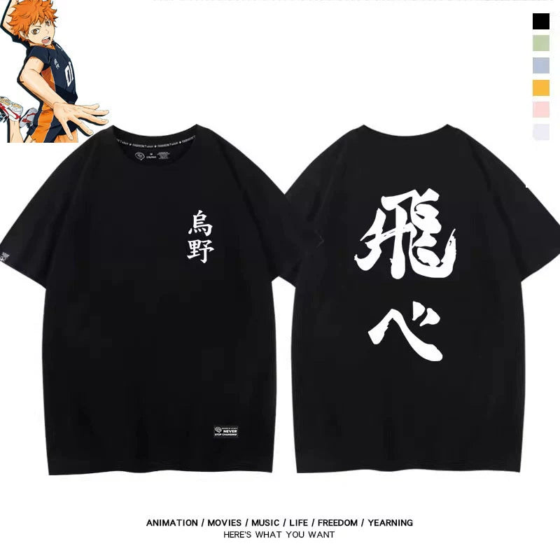 Anime Letter Short Sleeve Loose T-Shirt