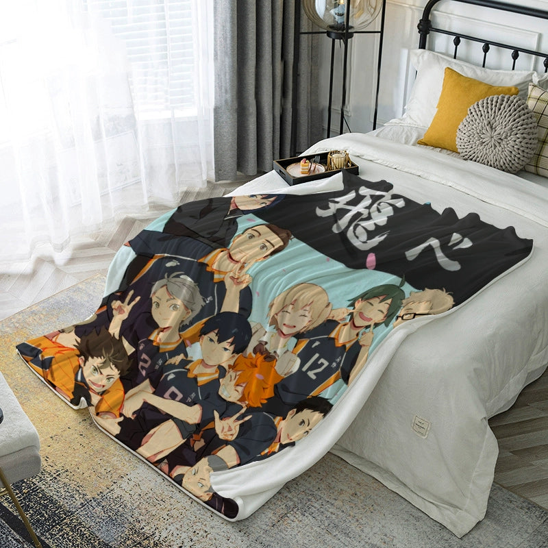 Hinata Anime Pattern Nap Blanket
