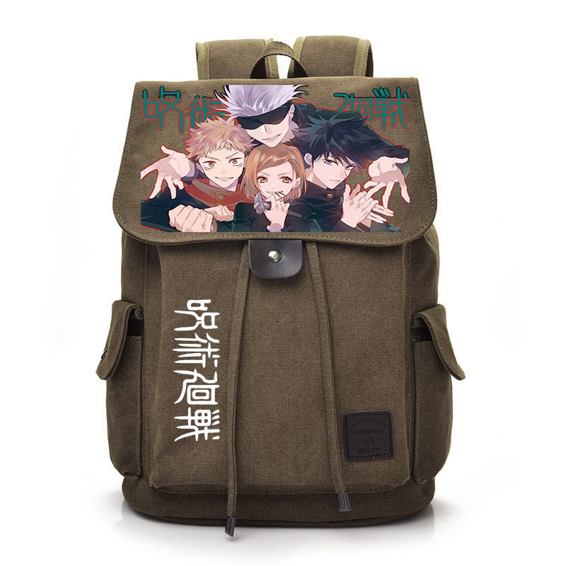 Retro Anime Canvas Schoolbag Backpack