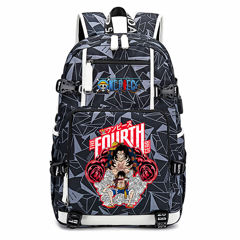 Trendy Anime Luffy School Backpack