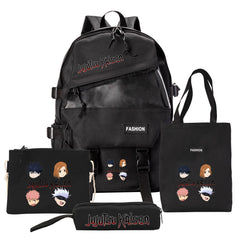 Casual Anime Pencil Bag Backpack Four-piece Set