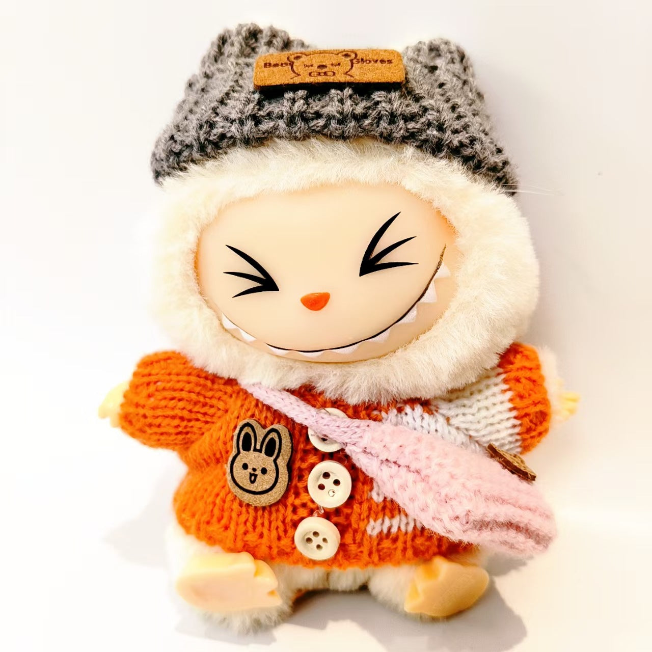 Knitted Sweater Hat Bag Doll Replacement Clothes Set