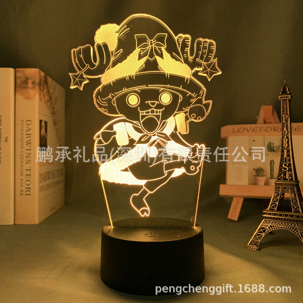 Colorful Luffy 3D Night Light