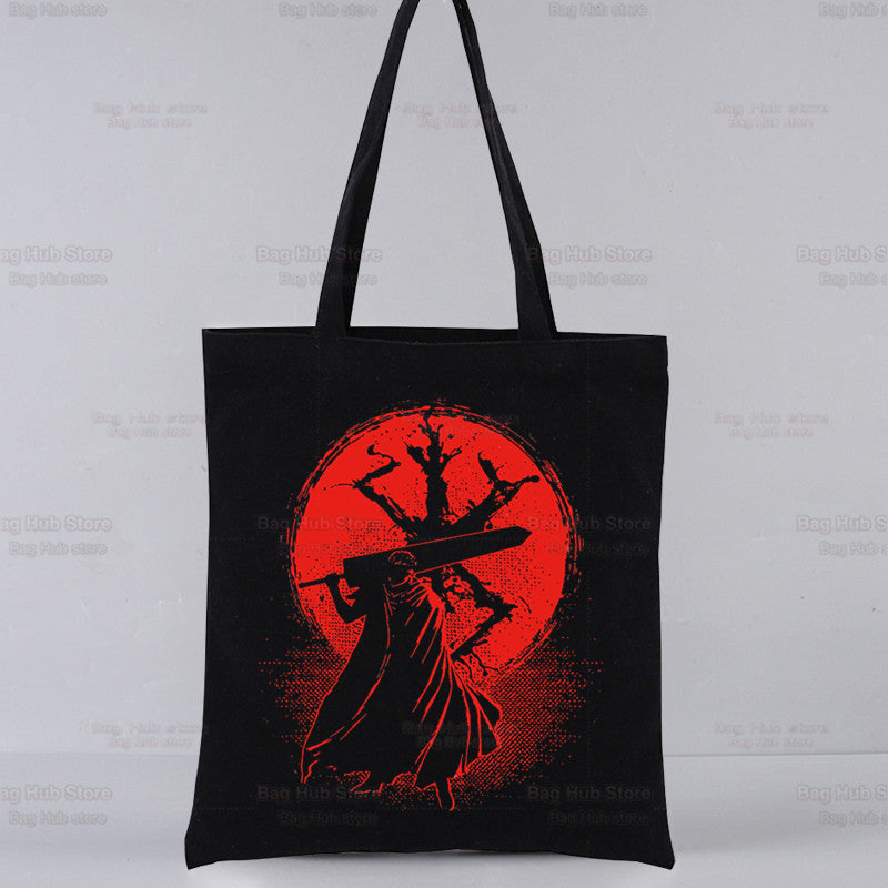 Guts Printed Canvas Shoulder Bag