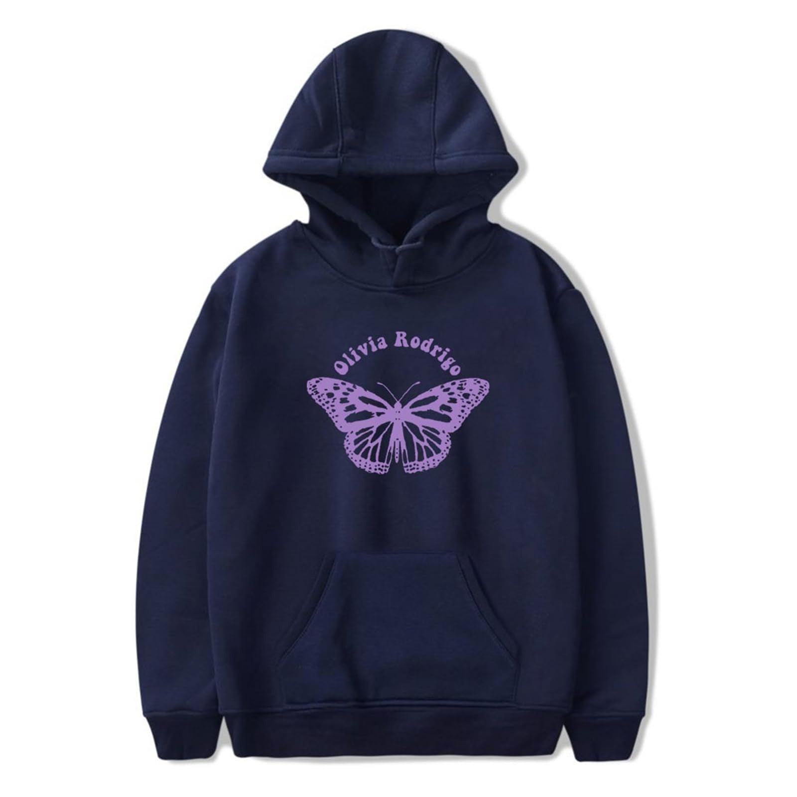 Casual Butterfly Pattern Printed Loose Hoodie