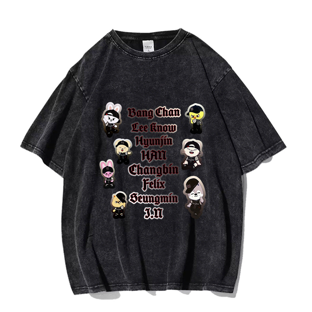 Vintage KPOP Birthday Digital Washed T-Shirt